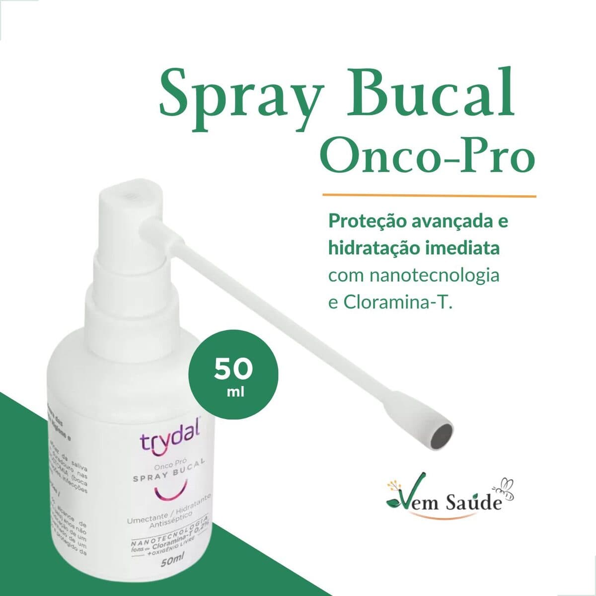 Proteja e hidrate sua boca com o spray bucal Trydal onco-pro!