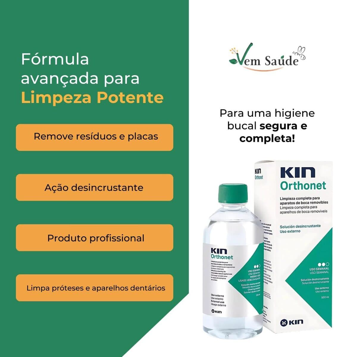 Uma solução eficaz para a remoção de placas e limpeza bucal em profundidade!