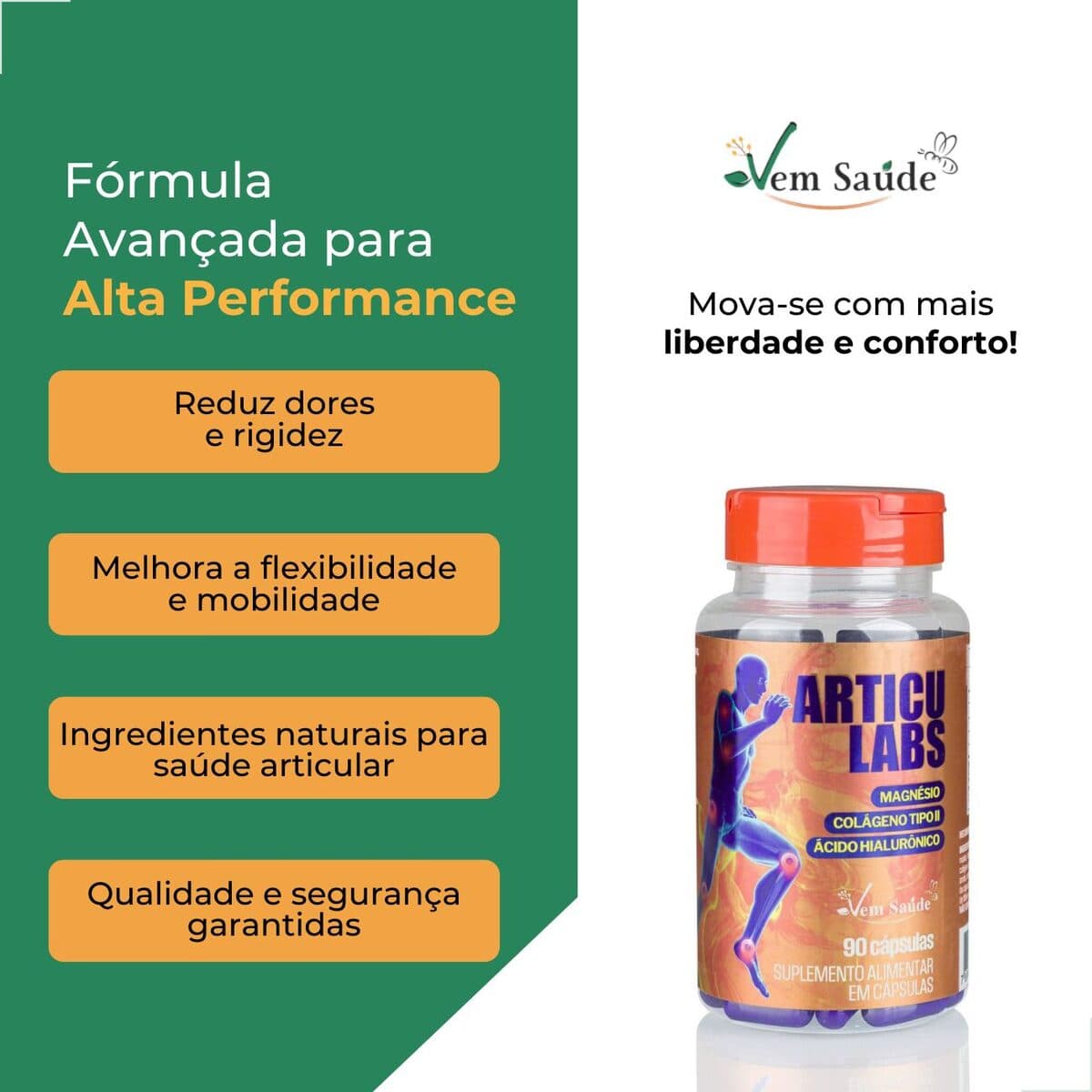 Ingredientes naturais para flexibilidade e mobilidade